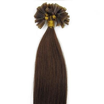 60 cm Hot Fusion Hair extensions 4# Brown - | Fashiongirl