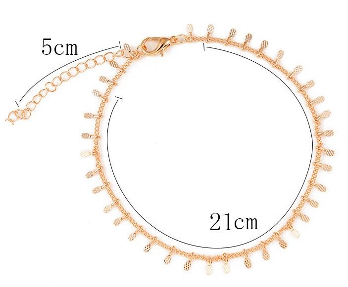 Ankle Chain with Small Pendants - | Fashiongirl