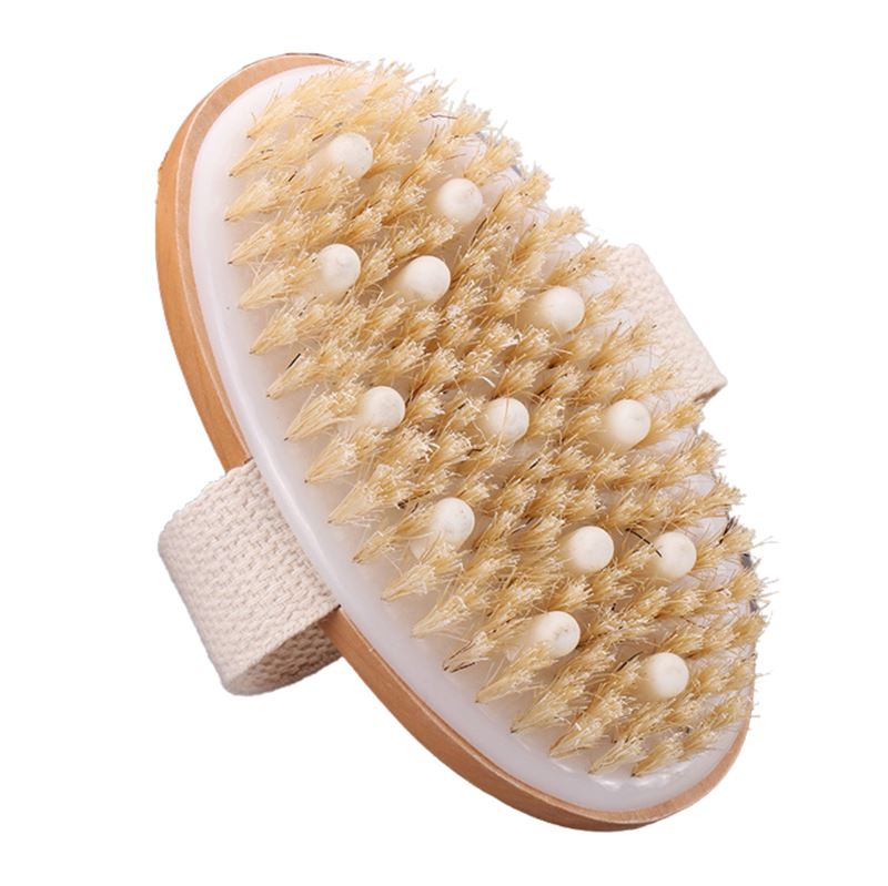 Bath brush massage head with brass knobs for exfoliation - | Fashiongirl