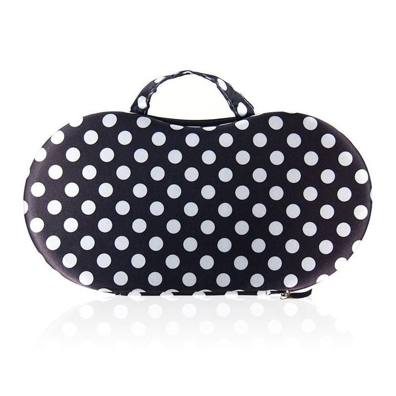 Bra storage bag - Black with white dots - Shapewear | Fashiongirl