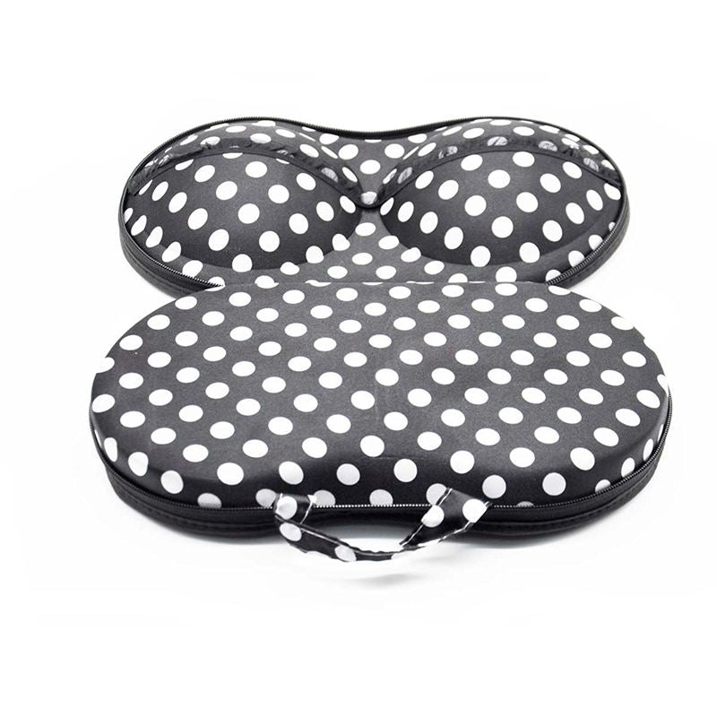 Bra storage bag - Black with white dots - Shapewear | Fashiongirl