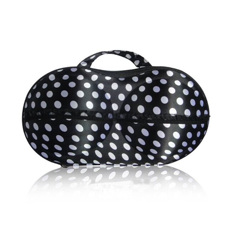 Bra storage bag - Black with white dots - Shapewear | Fashiongirl