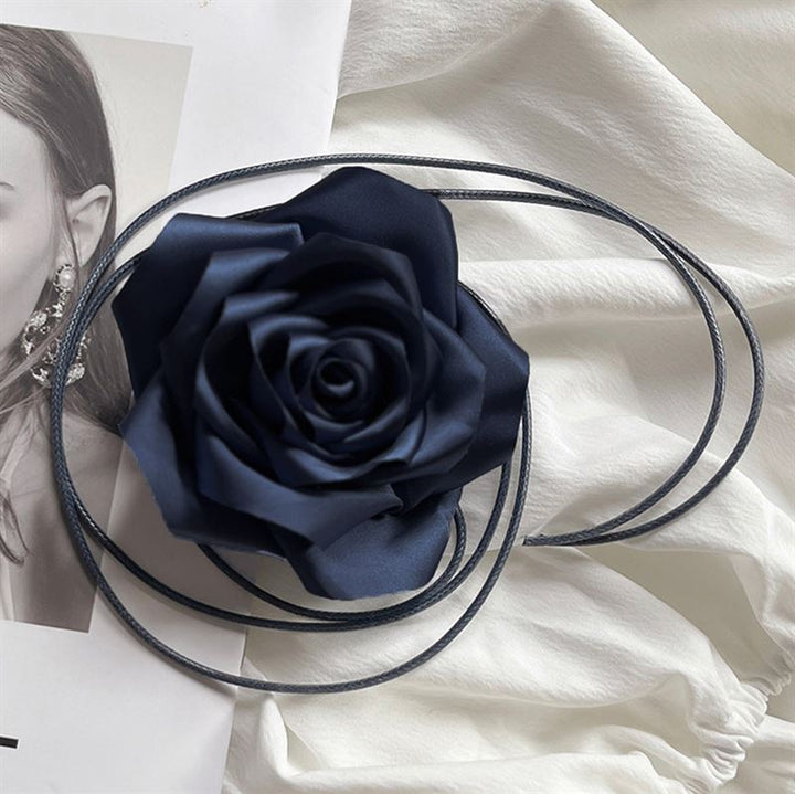 Chris Rubin Rosalia Choker Necklace - Navy - | Fashiongirl