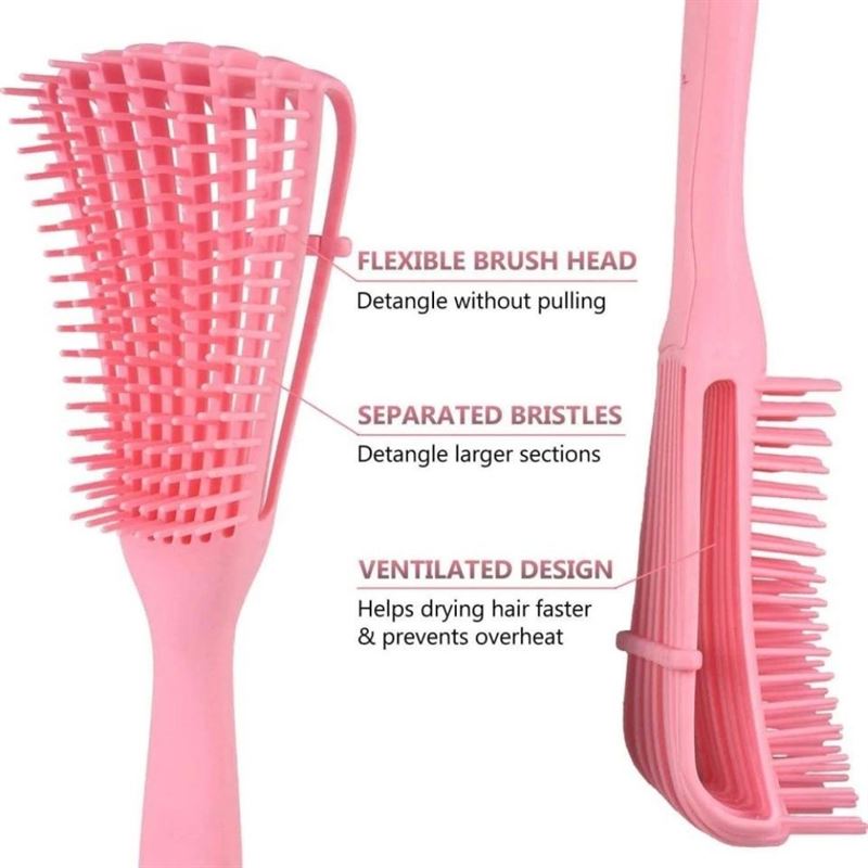 Curved Flex Hair Brush - Black - Hair Styling tool | Fashiongirl