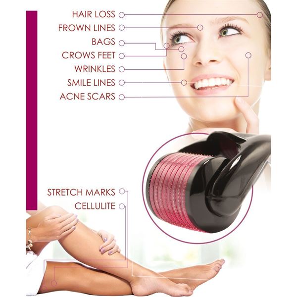 Dermaroller 540 needles with Titanium needles 0.5mm for the face - | Fashiongirl