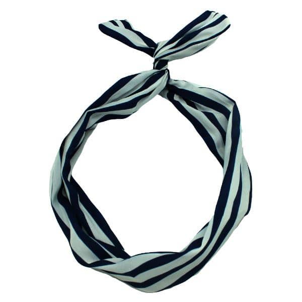 Flexi Hairband with steel wire - black / white stripes - Hair Accessories | Fashiongirl