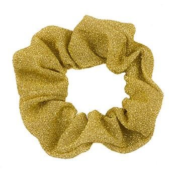 Glimmer &amp; Glitter Scrunchie - Gold - Hair Accessories