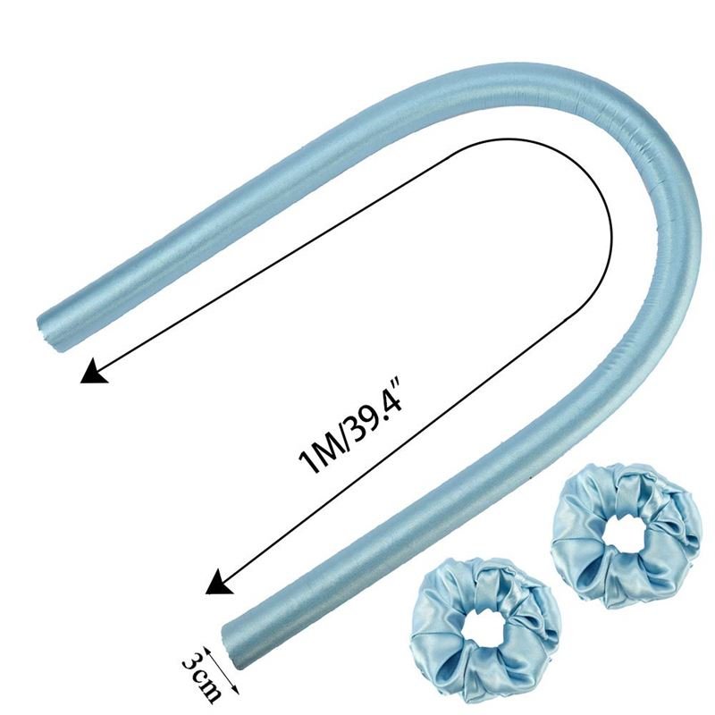 Heatless Hair Curlers - Get beautiful curls without heat - Blue - Hair Styling tool | Fashiongirl