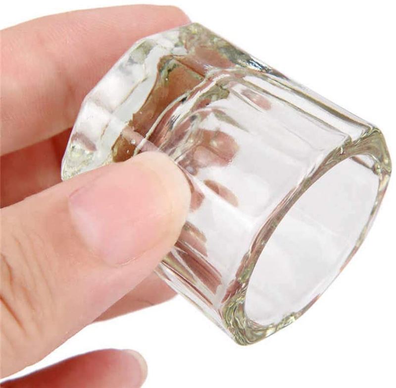 Mixing glass for mixing eyebrow colour or acrylic nail powder - | Fashiongirl