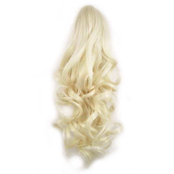 Ponytail Ponytail with hair clip, curly - light blonde #60 - | Fashiongirl