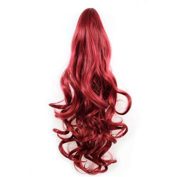 Ponytail Ponytail with hair clip, Curly - red brown #33 - | Fashiongirl