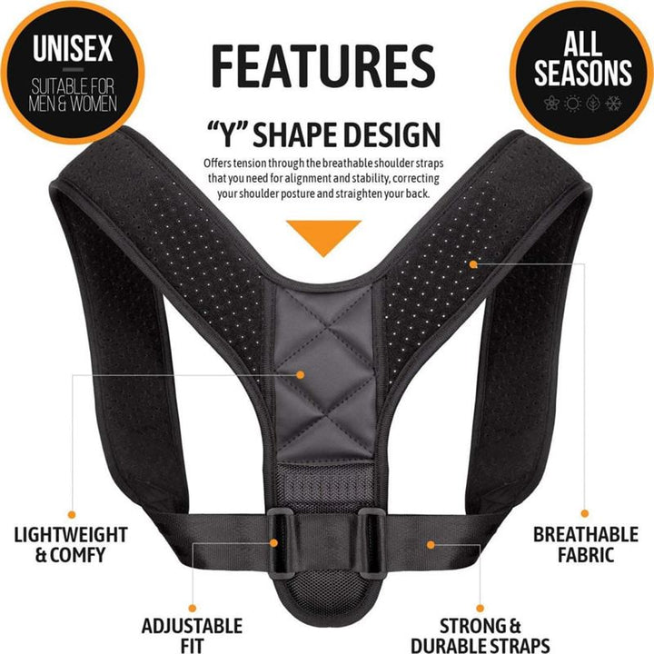 Posture corrector vest for back &amp; shoulder | Posture 2.0 Posture Support , black - Shapewear | Fashiongirl