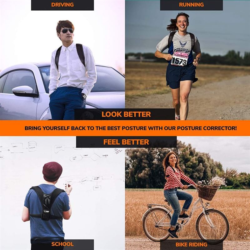 Posture corrector vest for back &amp; shoulder | Posture 2.0 Posture Support , black - Shapewear | Fashiongirl