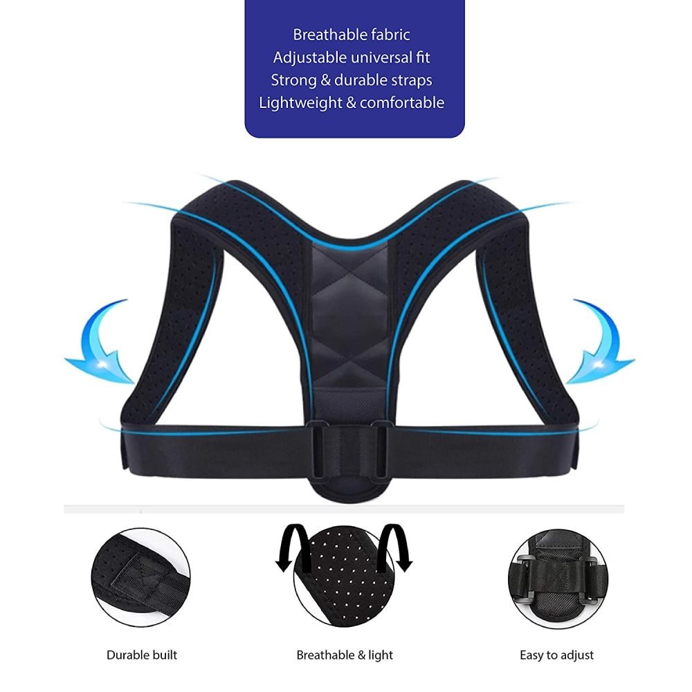 Posture support for back &amp; shoulder | Posture 2.0 Posture corrector band, black - Shapewear | Fashiongirl