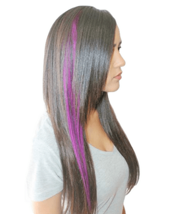 Purple, 50 cm - Crazy Colour Clip On - | Fashiongirl