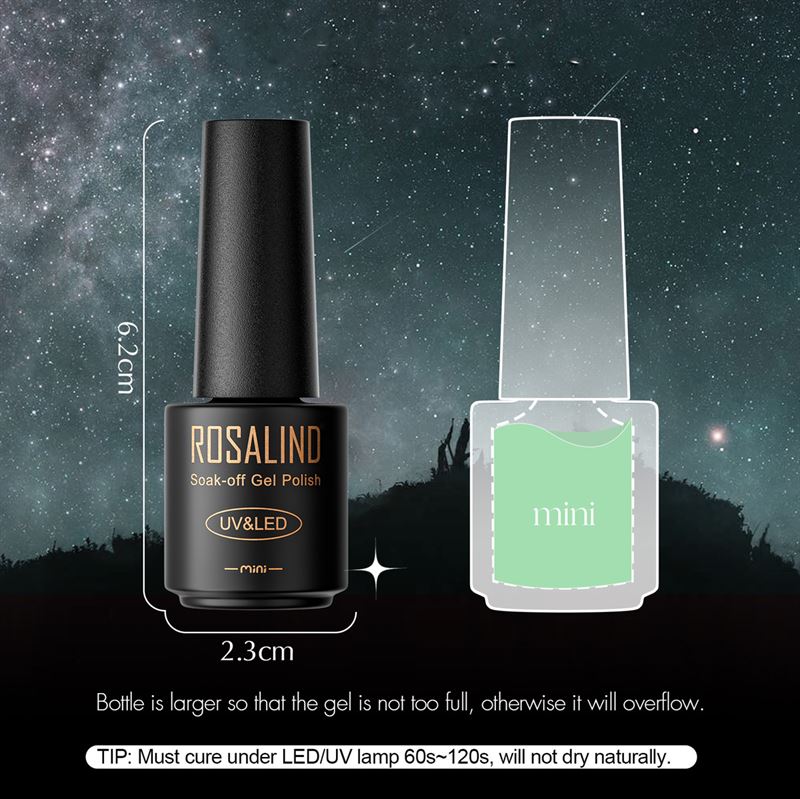 ROSALIND Mini Gel Polishes / Nail Polish - Neon Collection (RATC6 - 003) - | Fashiongirl
