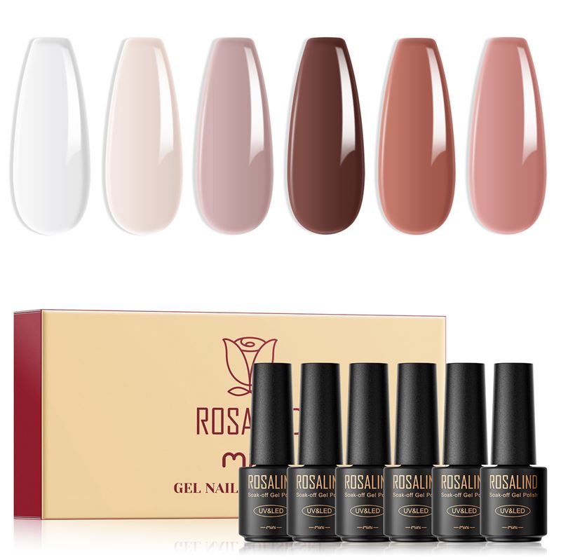 ROSALIND Mini Gel Polishes / Nail Polish - Neutral Collection (RATC6 - 012) - | Fashiongirl