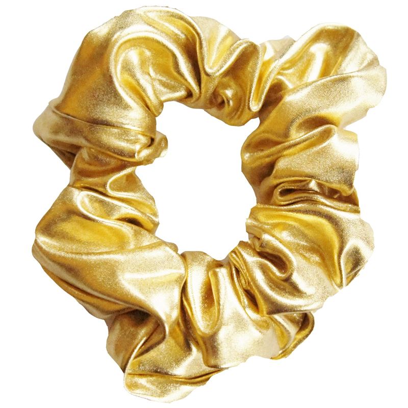 Scrunchie Hair Elastic - Metallic &amp; Elastic - Gold - Hair Accessories