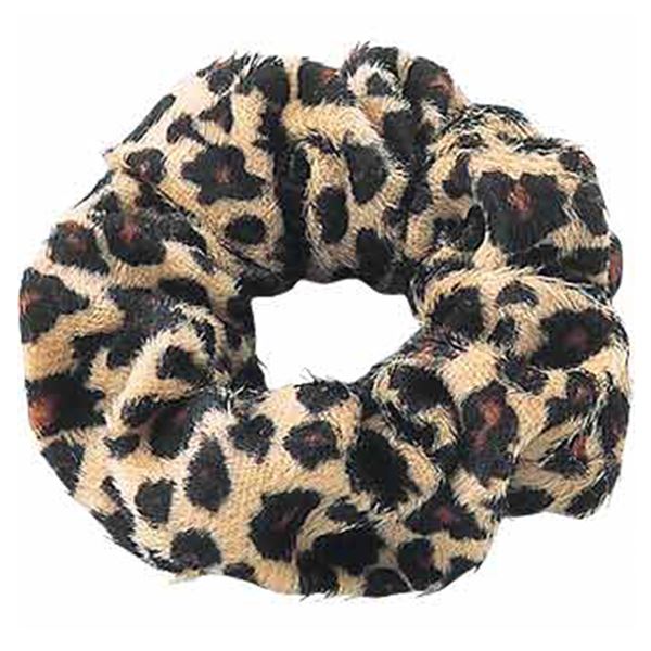 Scrunchie - Velour &amp; elastic - Leopard - Hair Accessories