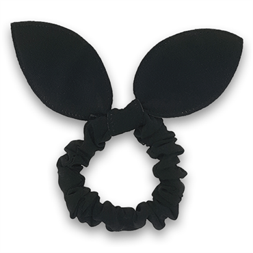 Scrunchie with bow - Black - Hair Accessories