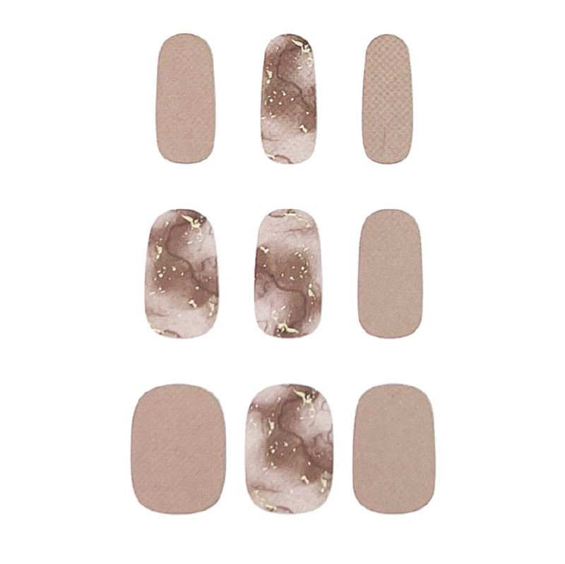 Semi Cured Gel Nail Stickers / Self - adhesive nail polish - Golden Taupe (JK - 211) - | Fashiongirl