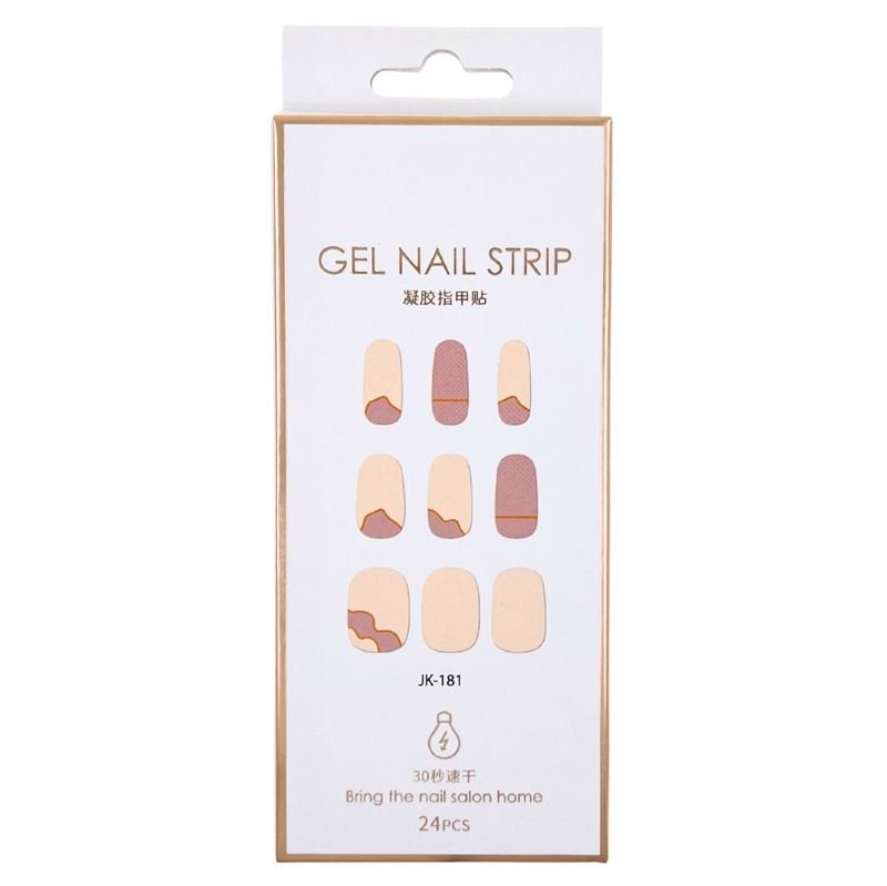 Semi Cured Gel Nail Stickers / Self - adhesive nail polish - Nude Desert (JK - 181) - | Fashiongirl