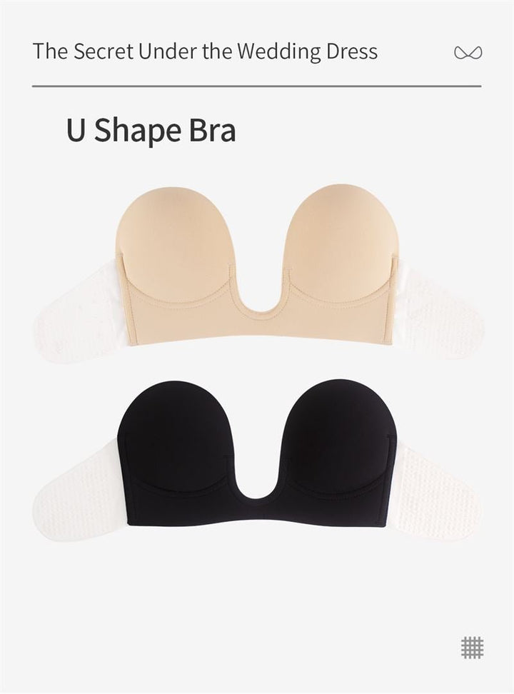 Shapelux Deep U - shaped Self - fitting Bra - Black - Shapewear | Fashiongirl