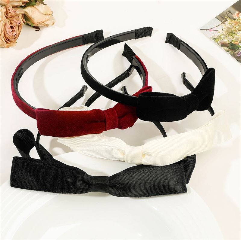 SOHO Donna Bow Headband - White - Hair Accessories