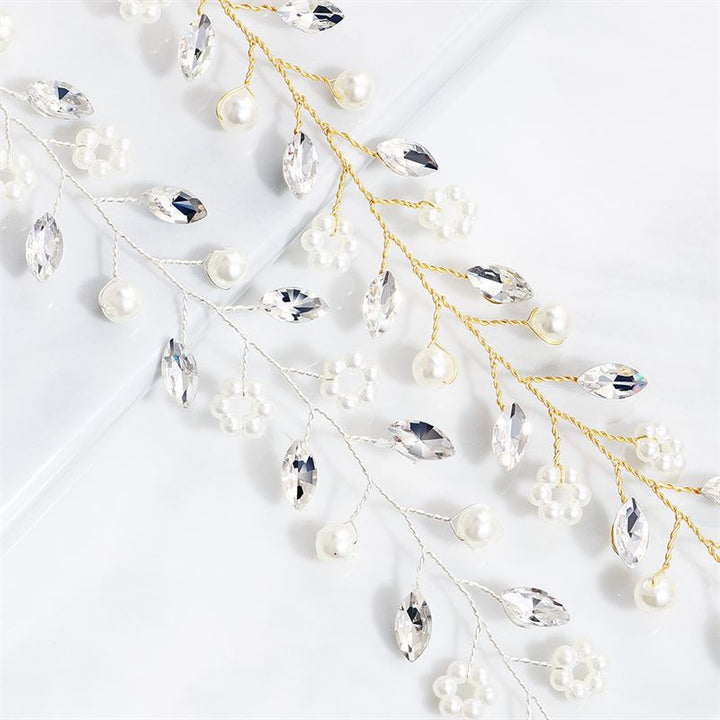 SOHO Emana Headband with crystal petals - Gold - Hair Accessories | Fashiongirl