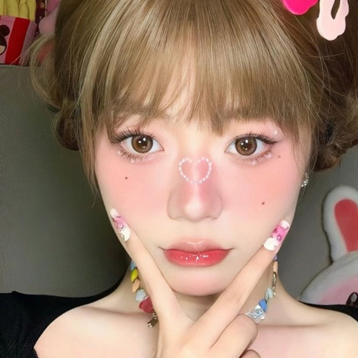 SOHO Hearts &amp; Stars Adhesive Face Beads for face, makeup, nails, body, crafts - White - | Fashiongirl