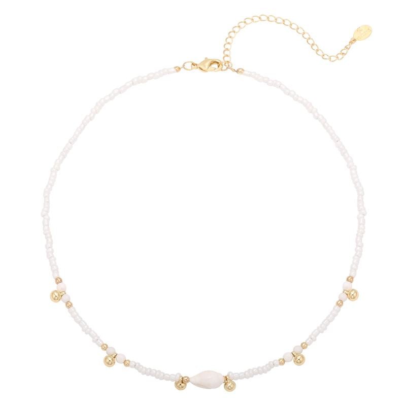 SOHO Ila Pearl Anklet - White - | Fashiongirl