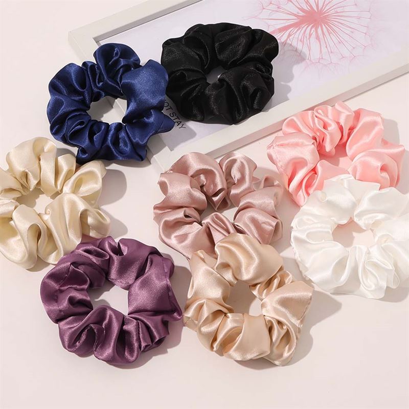 SOHO Satin Scrunchie - Beige - Hair Accessories