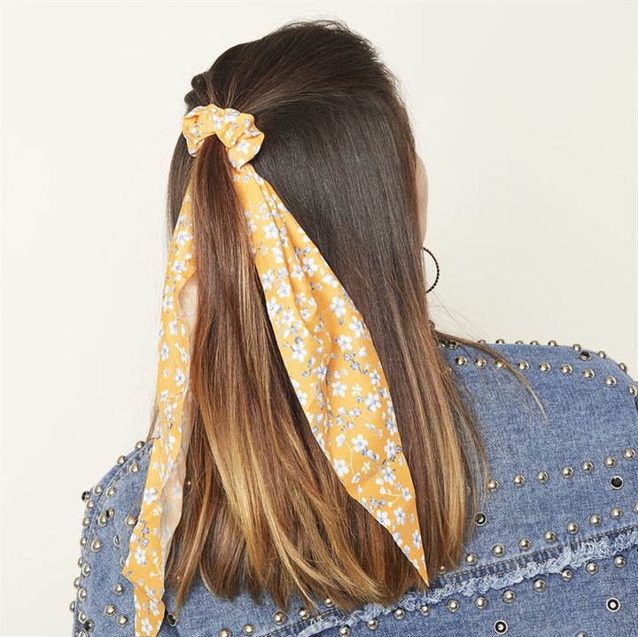 SOHO Scrunchie with scarf - Orange - Hair Accessories