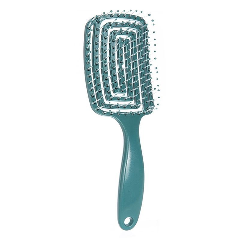 TBC Detangling Hair Brush - Wet &amp; Dry Hollow Brush - Turquoise - Hair Styling tool