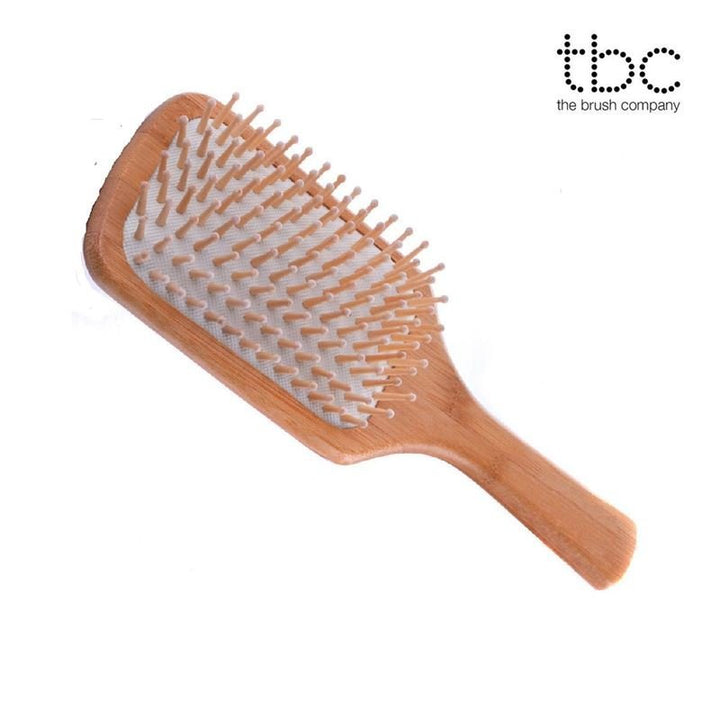 TBC Hair brush Nature - plate brush Beech &amp; maple wood - Hair Styling tool