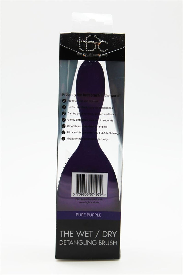 TBC The Wet &amp; Dry Brush Detangler Hair Brush - Purple Pure Purple - Hair Styling tool