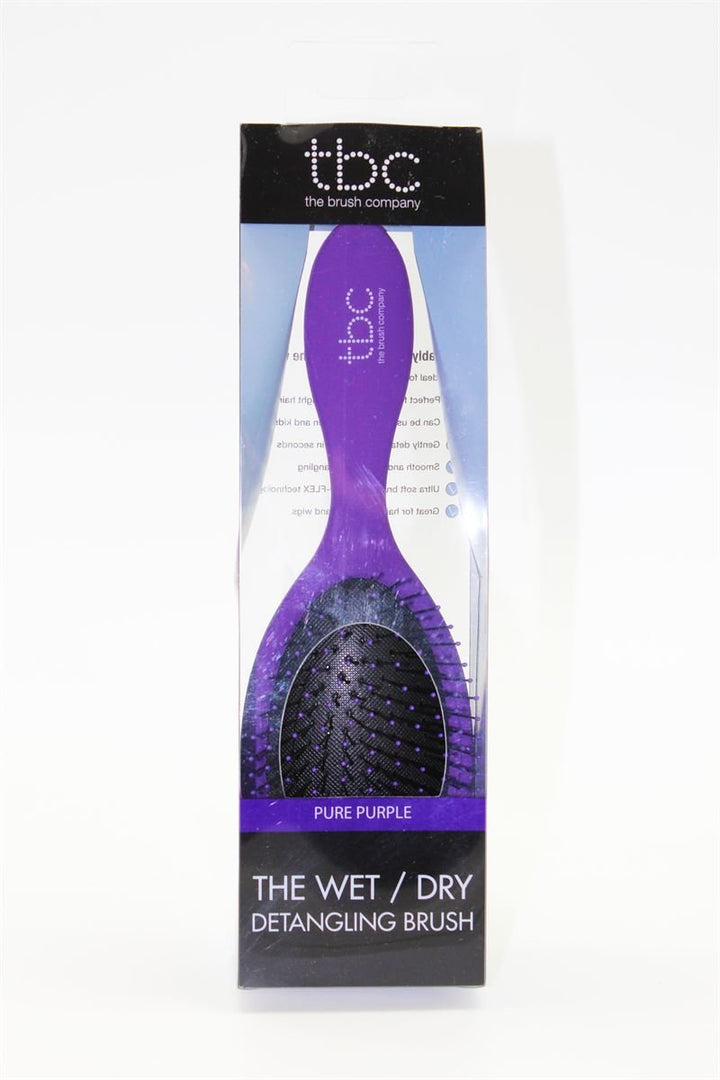 TBC The Wet &amp; Dry Brush Detangler Hair Brush - Purple Pure Purple - Hair Styling tool