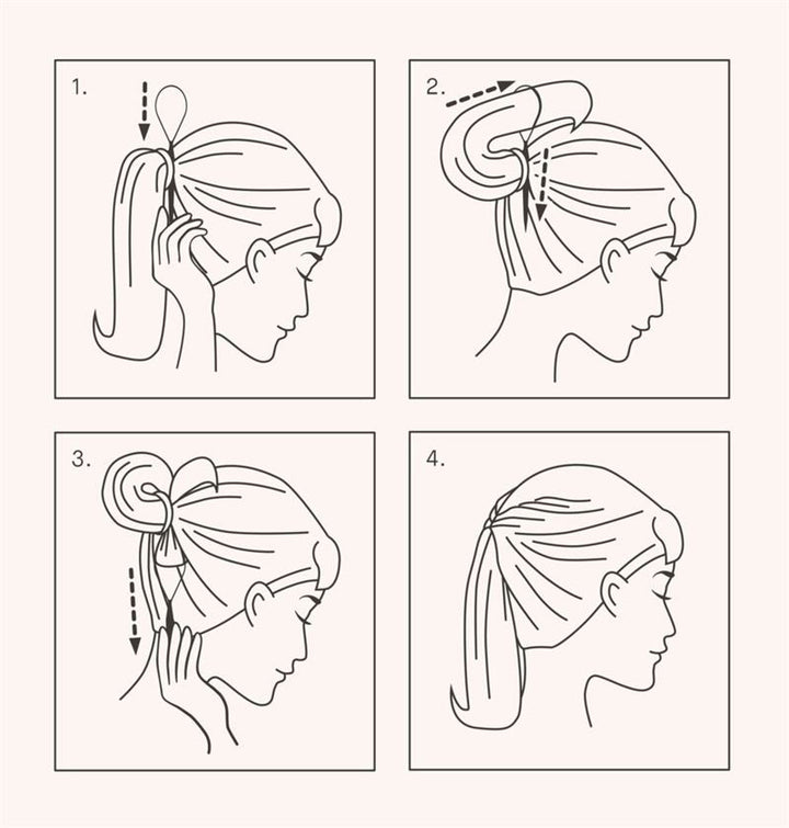 Fashiongirl’s Topsy Tail Hair Styling Tool (2-piece set) makes it easy to create a loose bun—just gather hair, twist and loop with the tool, secure the style, and enjoy a tidy, effortless updo.