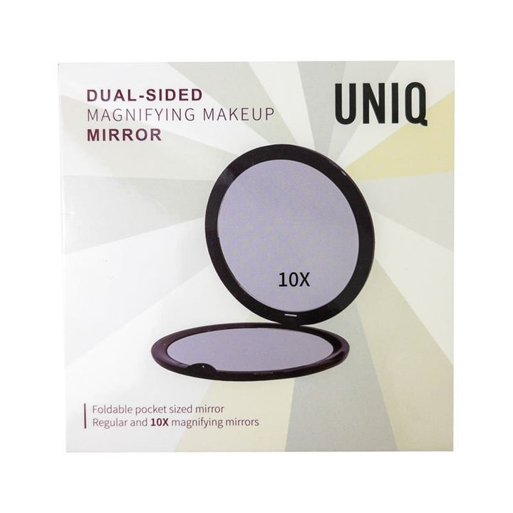 UNIQ Compact double - sided mirror with 10x magnification - Black - | Fashiongirl