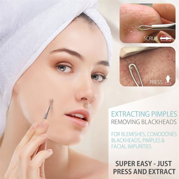 UNIQ Complete Blackhead Remover Kit with Comedon Spear - | Fashiongirl