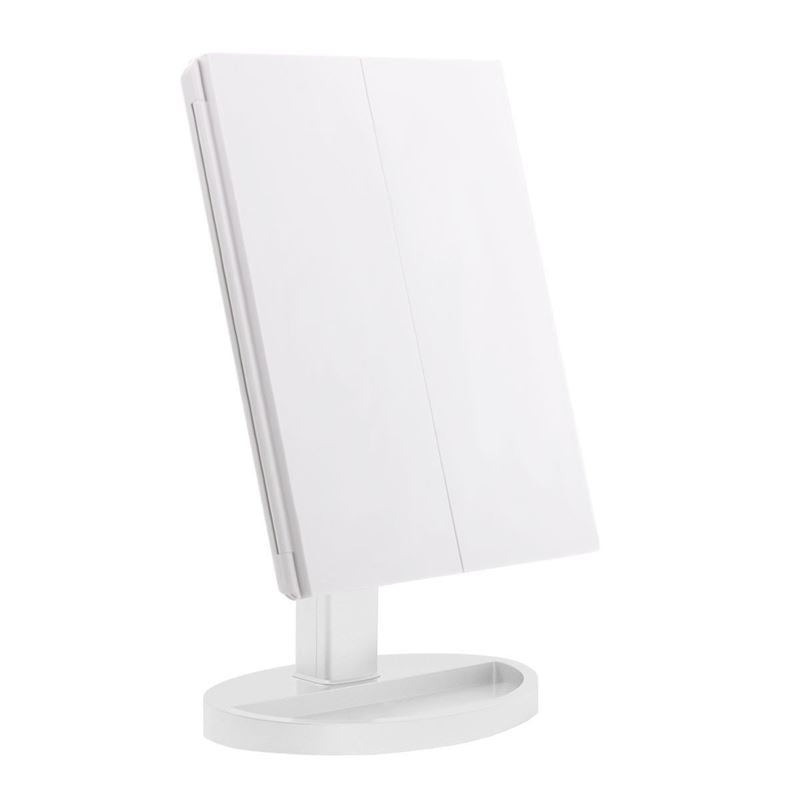 UNIQ Hollywood Makeup Mirror Trifold mirror with LED light, White - | Fashiongirl