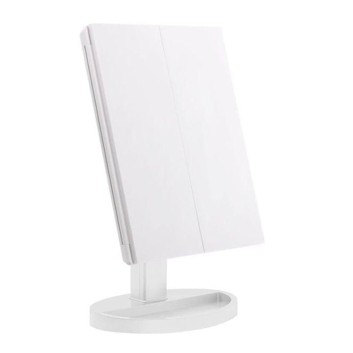 UNIQ Hollywood Makeup Mirror Trifold mirror with LED light, White - | Fashiongirl