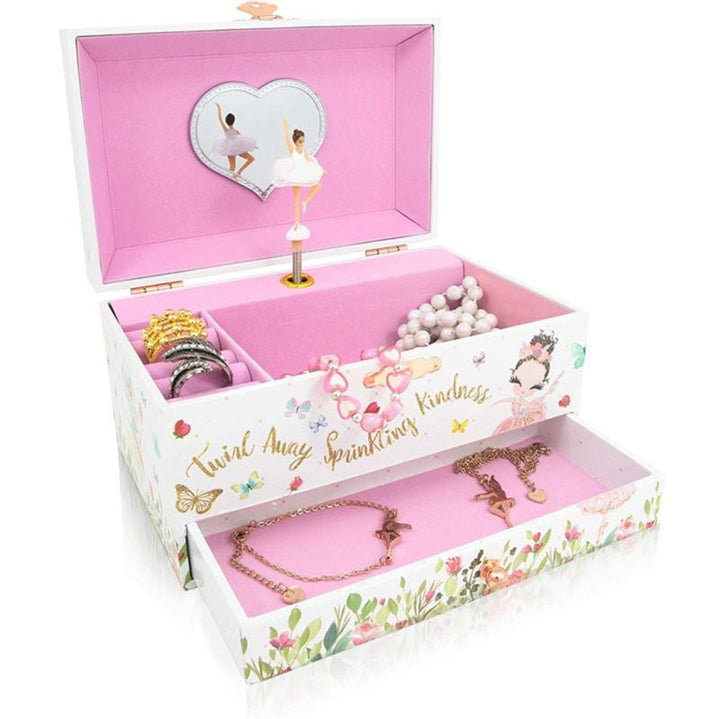 UNIQ Kids Jewellery Box with Music Ballerina - White - Jewelry Box
