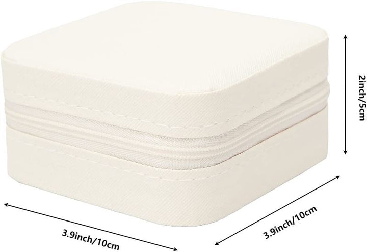 UNIQ Leatherette jewellery box for earrings - White Square - white - Jewelry Box
