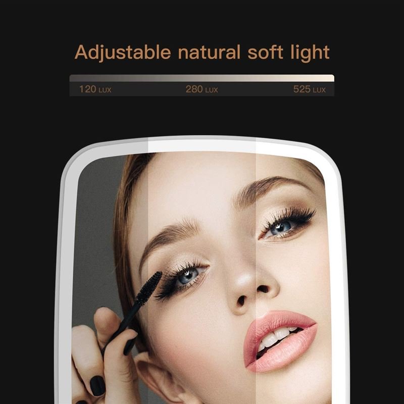 UNIQ Makeup Mirror with adjustable touch LED light - white - | Fashiongirl