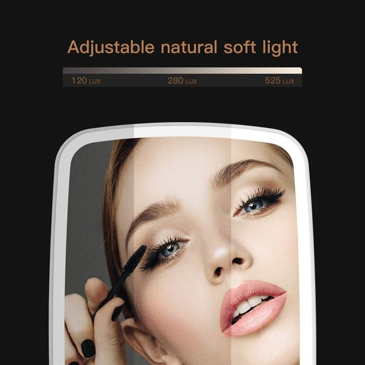 UNIQ Makeup Mirror with adjustable touch LED light - white - | Fashiongirl