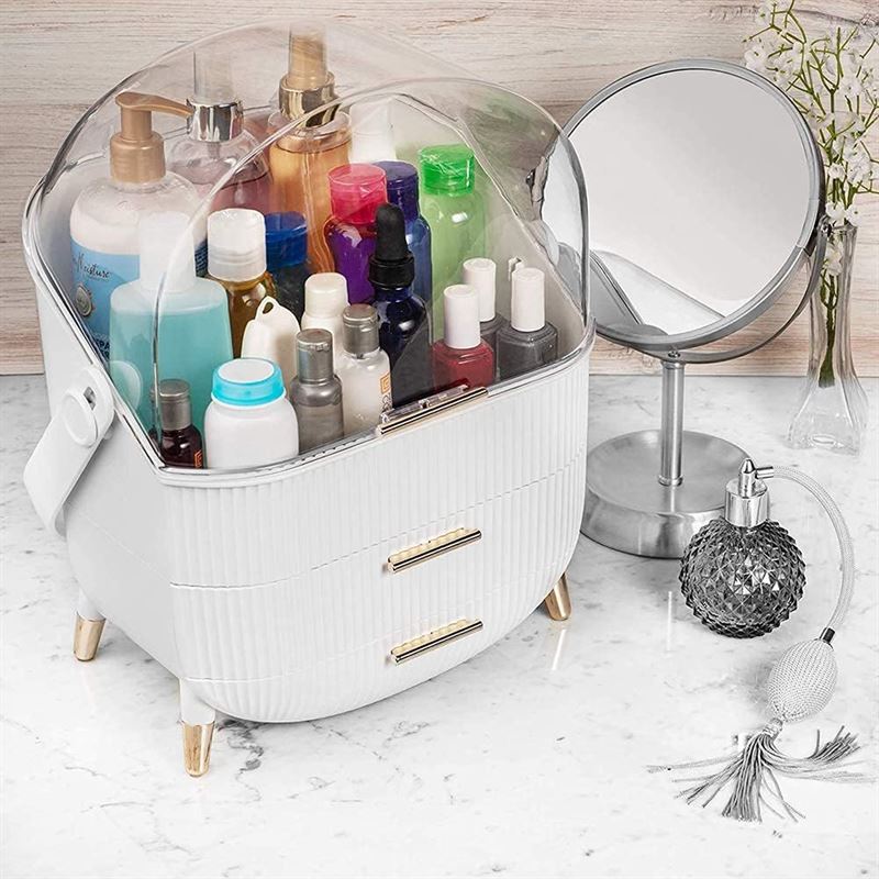 UNIQ Retro Makeup Box Organiser - White - Organiser