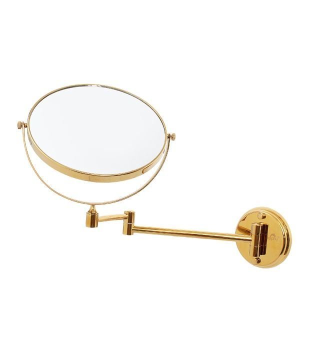 UNIQ Wall mirror with 10x magnification - Gold - | Fashiongirl