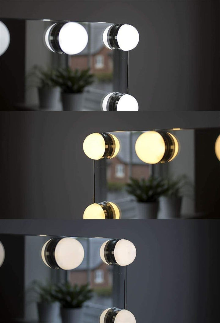 UNIQ XL Hollywood Vanity Mirror with 15 LED bulbs and touch function - White - Mirror