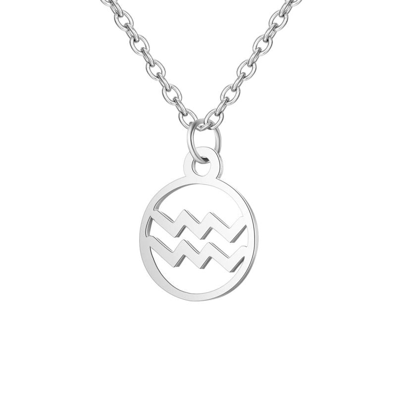 Zodiac necklace: Aquarius - Zodiac, Silver - | Fashiongirl